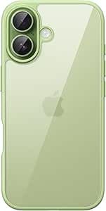 JETech Coque pour iPhone 17 6,3 Pouces, Étui Housse Antichoc Bumper, Cadre en TPU Mat de Couleur Unie, Dos Transparent Anti-Rayures (Sauge)