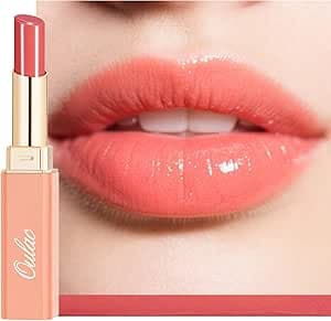 Oulac Rouge à Lèvres Nourrissant Corail, Nourrit & Assouplit, Texture Hydratante, Soins des Levre, Baume a Levre Teinté, Hydratez et Repulpez les Lèvres Sèches, Vegan 04 Deep Kiss