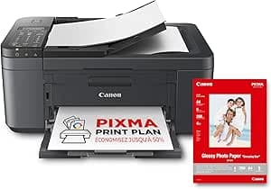 Canon PIXMA TR4755i - Imprimante Couleur 4-en-1 - Impression, Numérisation, Copie, Télécopie - CAD 20 Feuilles, Imprimante Photo, PIXMA Print Plan - Inclus Papier Photo A4 GP-501, 5 Feuilles