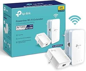 TP-Link CPL WiFi AC1200 Mbps + CPL 1000 Mbps avec Port Ethernet Gigabit, Kit de 2 - Solution idéale pour Profiter du Service Multi-TV à la Maison, Compatible avec Toutes Les Boxs (TL-WPA7517 KIT)