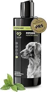 Peticare Chien Shampoing Anti-Acariens Anti-Demangeaisons Anti-Puces - Shampooing spécial Aussi Contre Infestation Fongique, Soulage Prurit, Soins pour Peau Sensible - petDog Health 2104