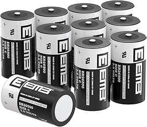 EEMB ER26500 C Batterie au lithium 3,6 V haute capacité Li-SOCL ₂ Piles non rechargeables (10)