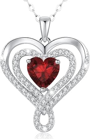 Collier Femme Or avec Pendentif Coeur Collier Argent 925 Bijoux Idee Cadeau Femme Maman Petite Amie pour Anniversaire Noël Saint Valentin Fête Des Mères