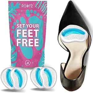 ROOTZ® | 2 Paires de Coussinets Métatarsiens avec Extra Amorti (5mm) | Semelle Anti Douleur pour Soulagement Intensif de la Métatarsalgie