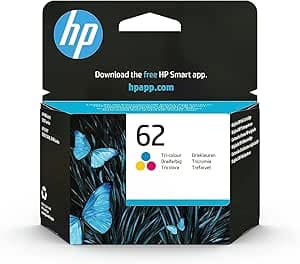 HP 62 Trois Couleurs (Cyan, Magenta, Jaune) Authentique (C2P06AE)