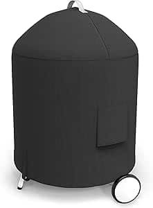 Denmay Grill Cover pour Weber 57CM Premium Charcoal Grills, SUNLIFER Charcoal BBQ Grill, Heavy Duty Waterproof Kettle Grill Cover, résistant à la décoloration et aux UV, par Rapport à Weber 7150