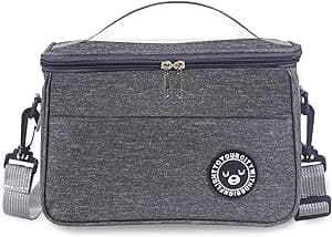 Sac isotherme 7.5L, Ac isotherme sac de pique-nique, Sac isotherme repas adulte, Sac isotherme repas bureau, Sac isotherme pliable, Sac isolant réglable (Gris 7.5L)
