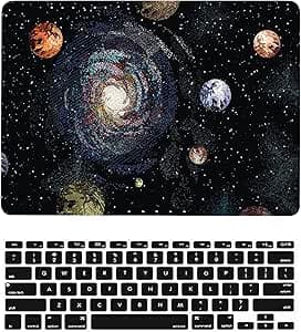 Coque Compatible avec Macbook Air 15 Pouces Modèle A2941 M2 2023 avec Liquid Retina Display Touch ID, Plastique Case Rigide Housse Étui & Protection Clavier, Planètes