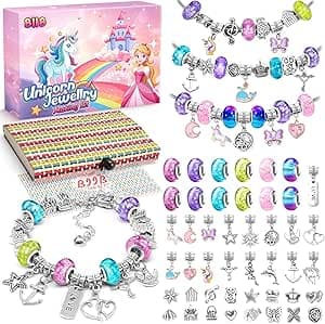 BIIB Idee Cadeau Fille 5-13 Ans, DIY Bijoux Enfants, Jouet Fille 5 6 7 8 9 10 11 12, Activites Manuelles pour Enfants, Loisirs Créatifs 5-13 Ans, 3 Kit Bracelet, Jouet Enfant