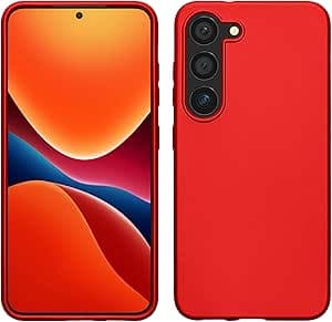 kwmobile Housse Compatible avec Samsung Galaxy S23 Coque - Housse de téléphone Protection Souple en TPU - Rouge foncé métallique