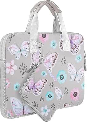 HSEOK Housse pour Ordinateur Portable 14" avec petite Pochette, Sacoche en Néoprène Compatible avec MacBook Pro 14" M4/M3/M2/M1 (2025-2021), MacBook Air/Pro 13" et la plupart des PC 14"