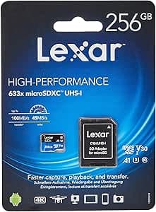 LEXAR 633 x mémoire Flash 256 Go MicroSDXC Classe 10 UHS-I