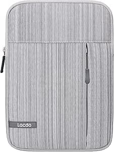 Lacdo Tablette Housse de Protection pour iPad Mini 7 (A17 Pro)/6/5/4/3/2, Samsung Galaxy Tab A7 Lite 8.7" / Galaxy Tab A 8", 8" Lenovo Tab M8, Lenovo Tab M8 Tab 4 Plus Imperméable Case Bag, Gris foncé